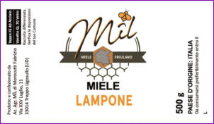 Etichetta Miele Lampone